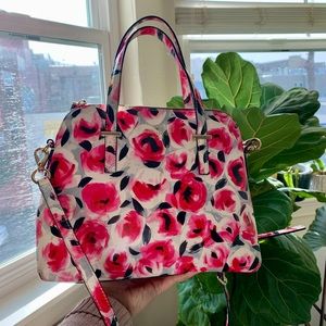 Kate Spade Cedar Street Maise Rose Print Spring Shoulder Satchel